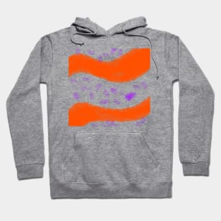 Orange pink watercolor art design Hoodie